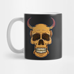 Skull head long horn Mug